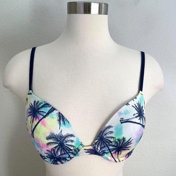 VICTORIAS SECRET PINK BRA 34C Wear Everywhere Demi Buste Underwire Support - Picture 1 of 7